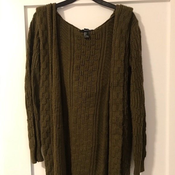 Dark green long forever 21 sweater - Picture 1 of 5